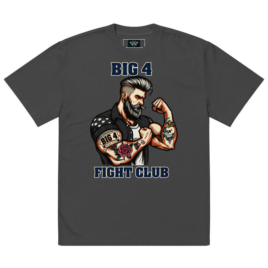 Big 4 Fight Club Oversized faded T (FREE Ship)