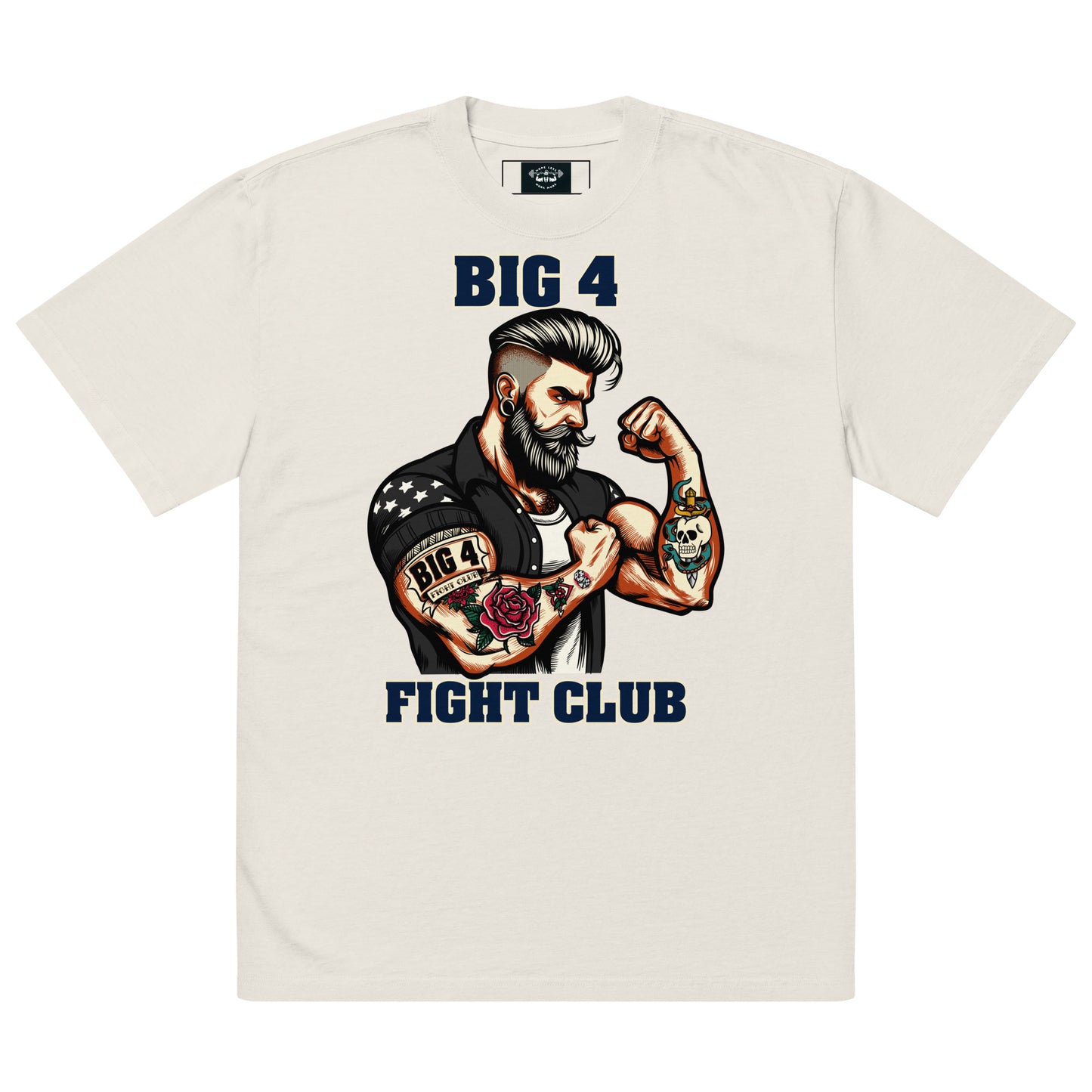 Big 4 Fight Club Oversized faded T (FREE Ship)